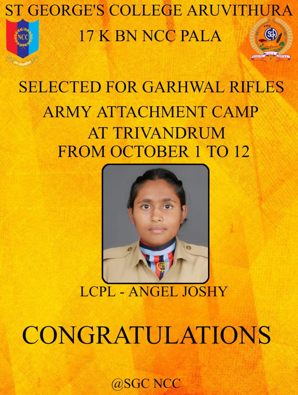 Selected for Garhwal Rifles Army Attachment Camp